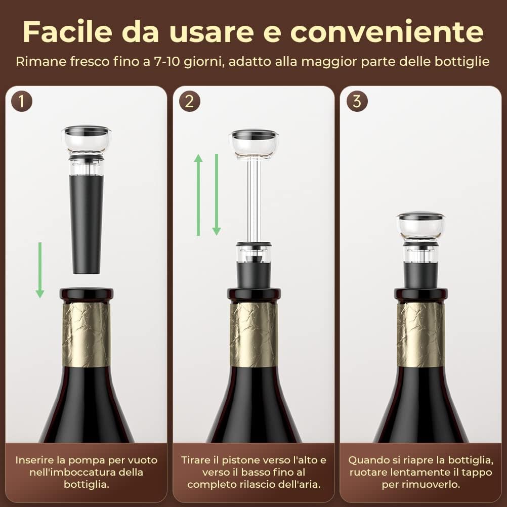 Apribottiglie elettrico 4 in 1 in acciaio – Apertura facile bottiglie - | SOLO PER TE ITALIA