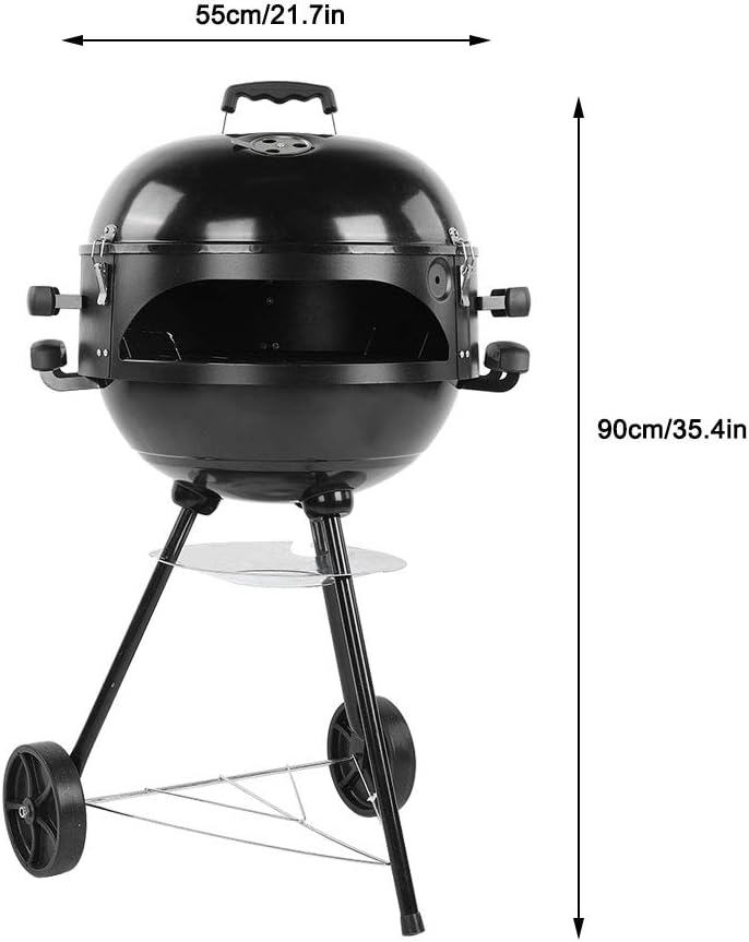 Barbecue a carbone 2 in 1 con forno pizza – Per giardino e terrazzo