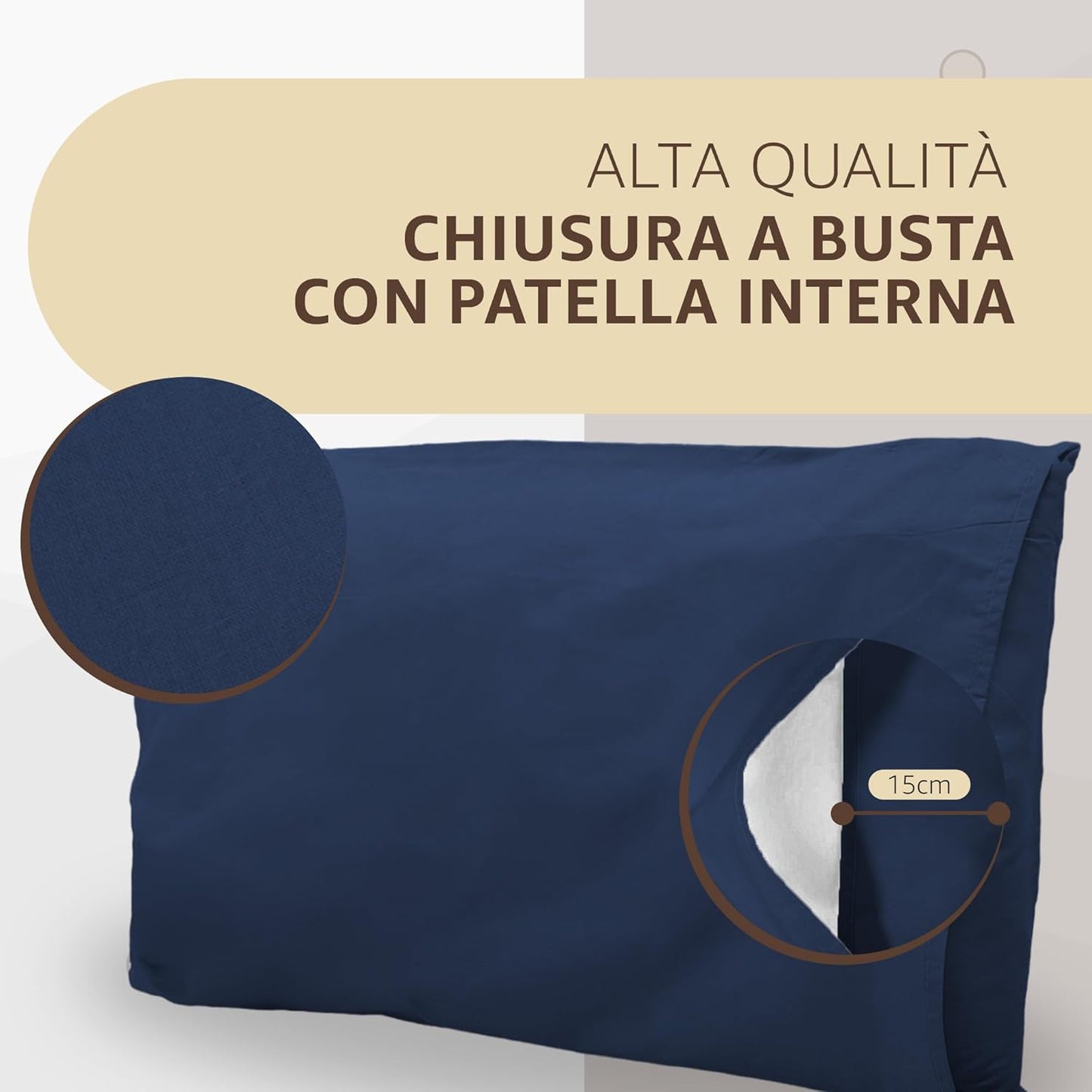 Coppia Federe Percallino in Cotone 100% – Morbidezza Made in Italy - | SOLO PER TE ITALIA