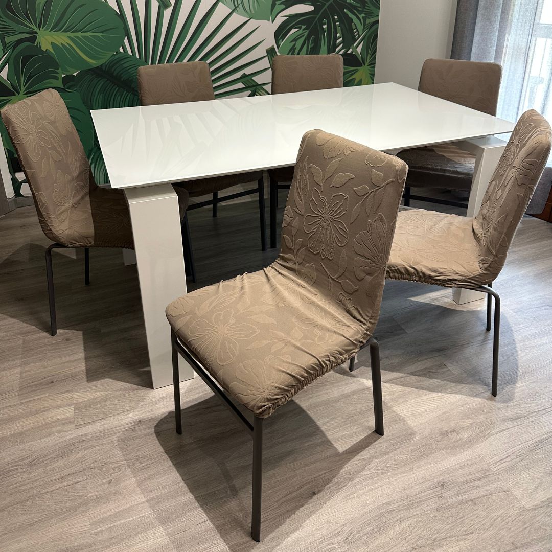 Coprisedia Flower online – Set da 6 in microfibra lavorata - | SOLO PER TE ITALIA