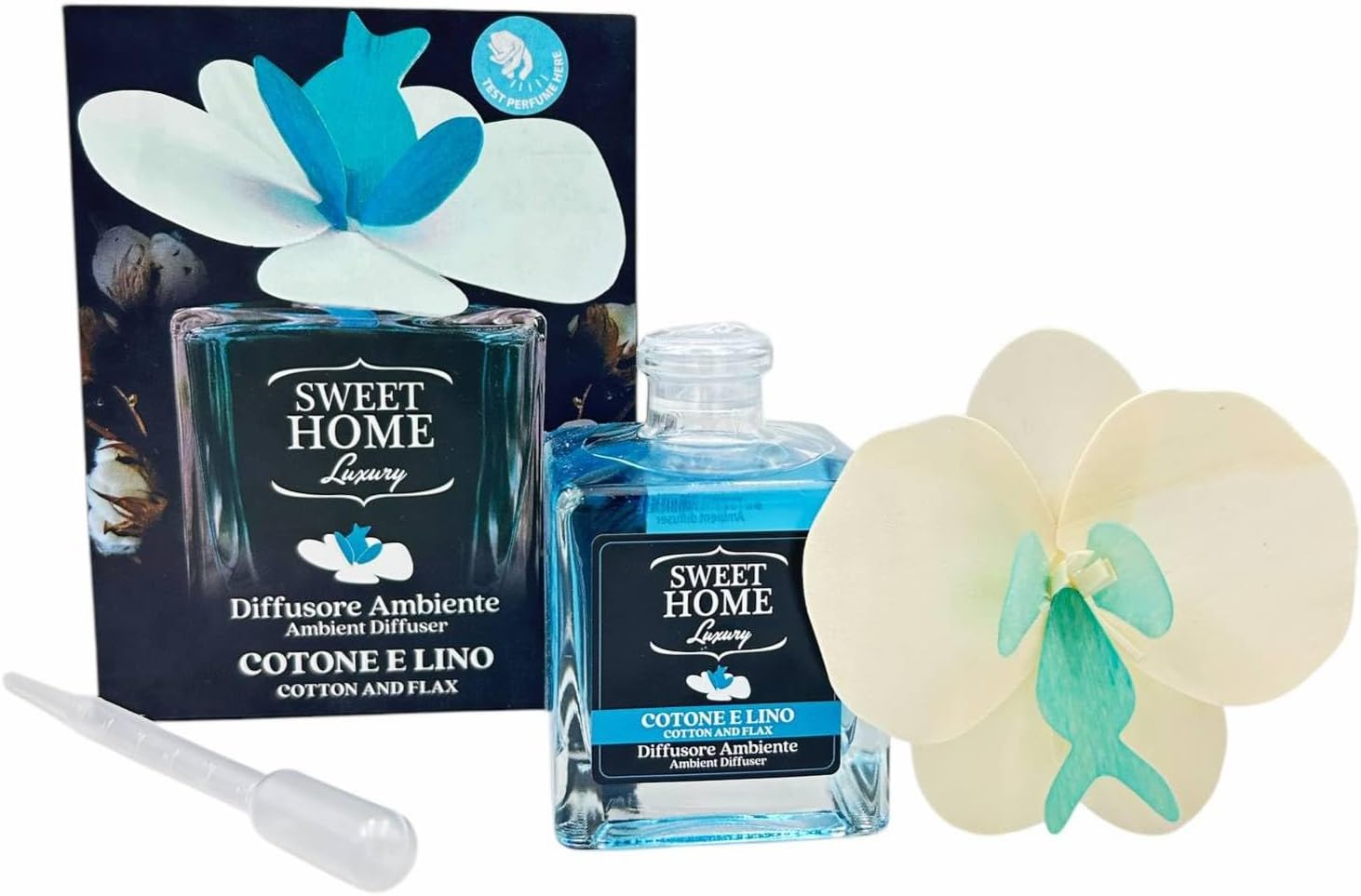 Diffusore Ambiente 150ml con Fiore – 5 Fragranze Eleganti per Ogni Casa