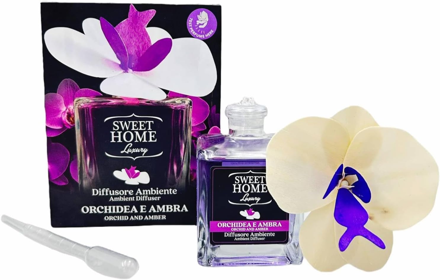 Diffusore Ambiente 150ml con Fiore – 5 Fragranze Eleganti per Ogni Casa