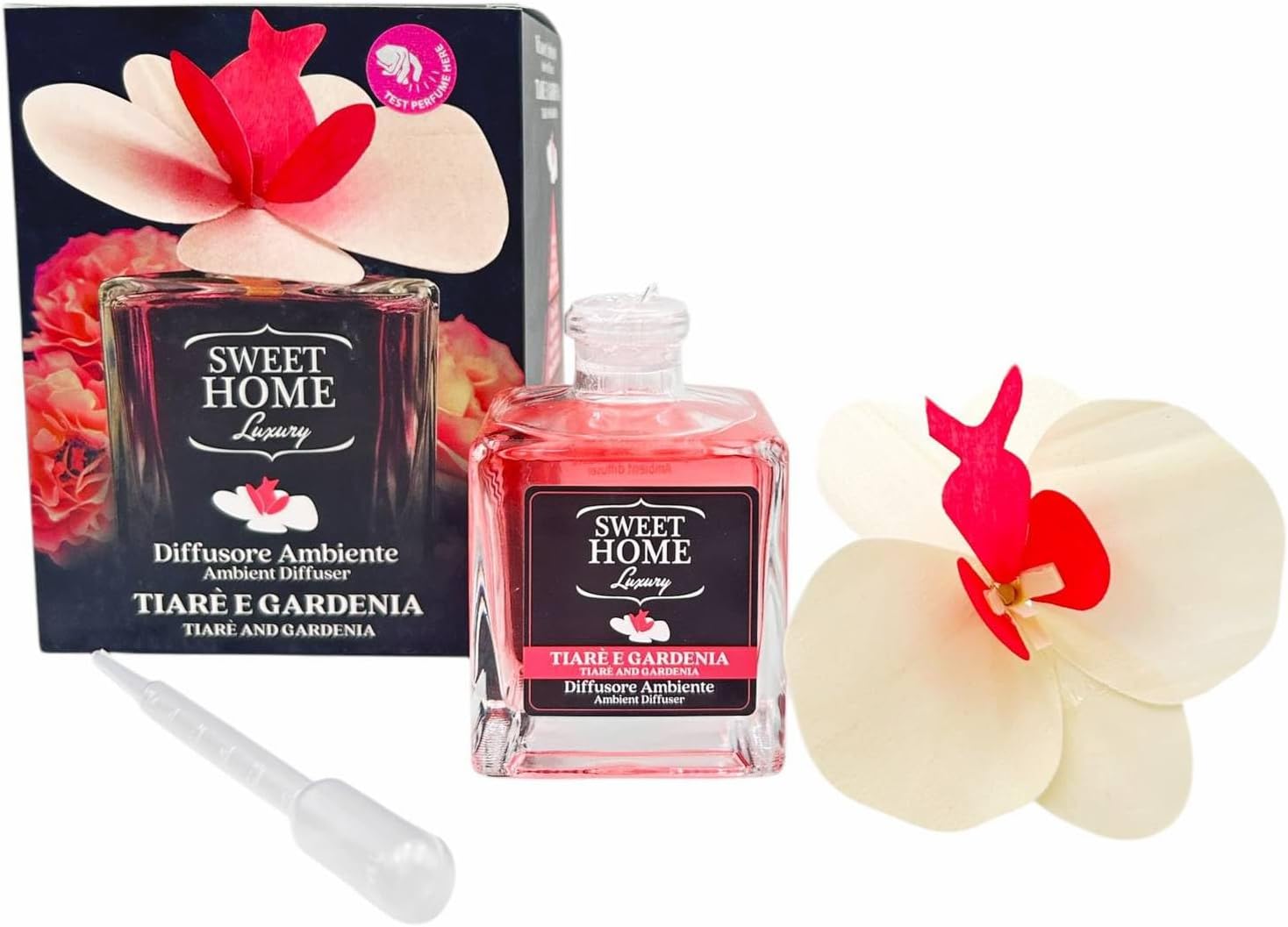 Diffusore Ambiente 150ml con Fiore – 5 Fragranze Eleganti per Ogni Casa