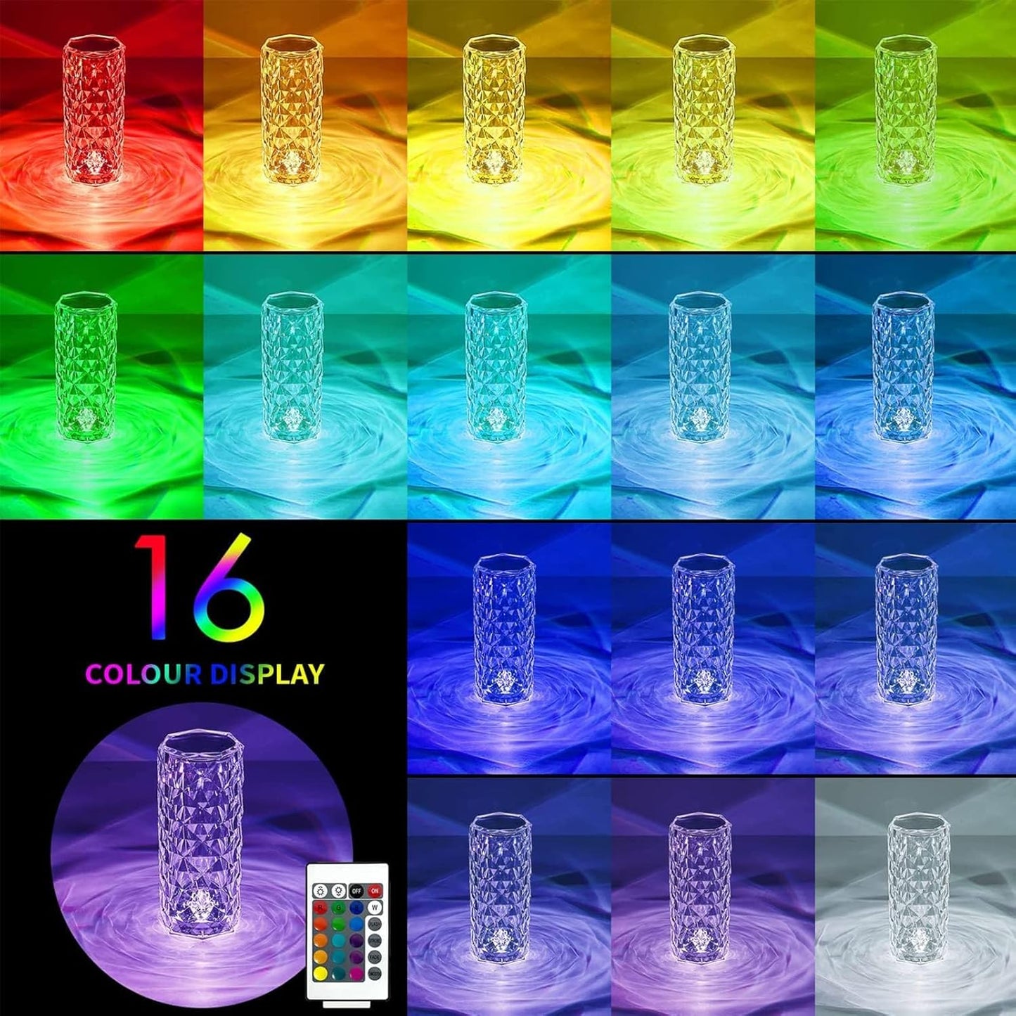 Lampada Diamante LED Multicolore – Atmosfera unica per ogni ambiente - | SOLO PER TE ITALIA