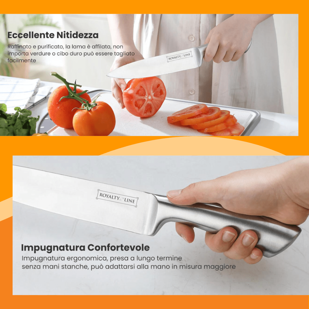 MyChef - Ceppo Porta Coltelli Professionali + Utensili da Cucina PREMIUM - | SOLO PER TE ITALIA