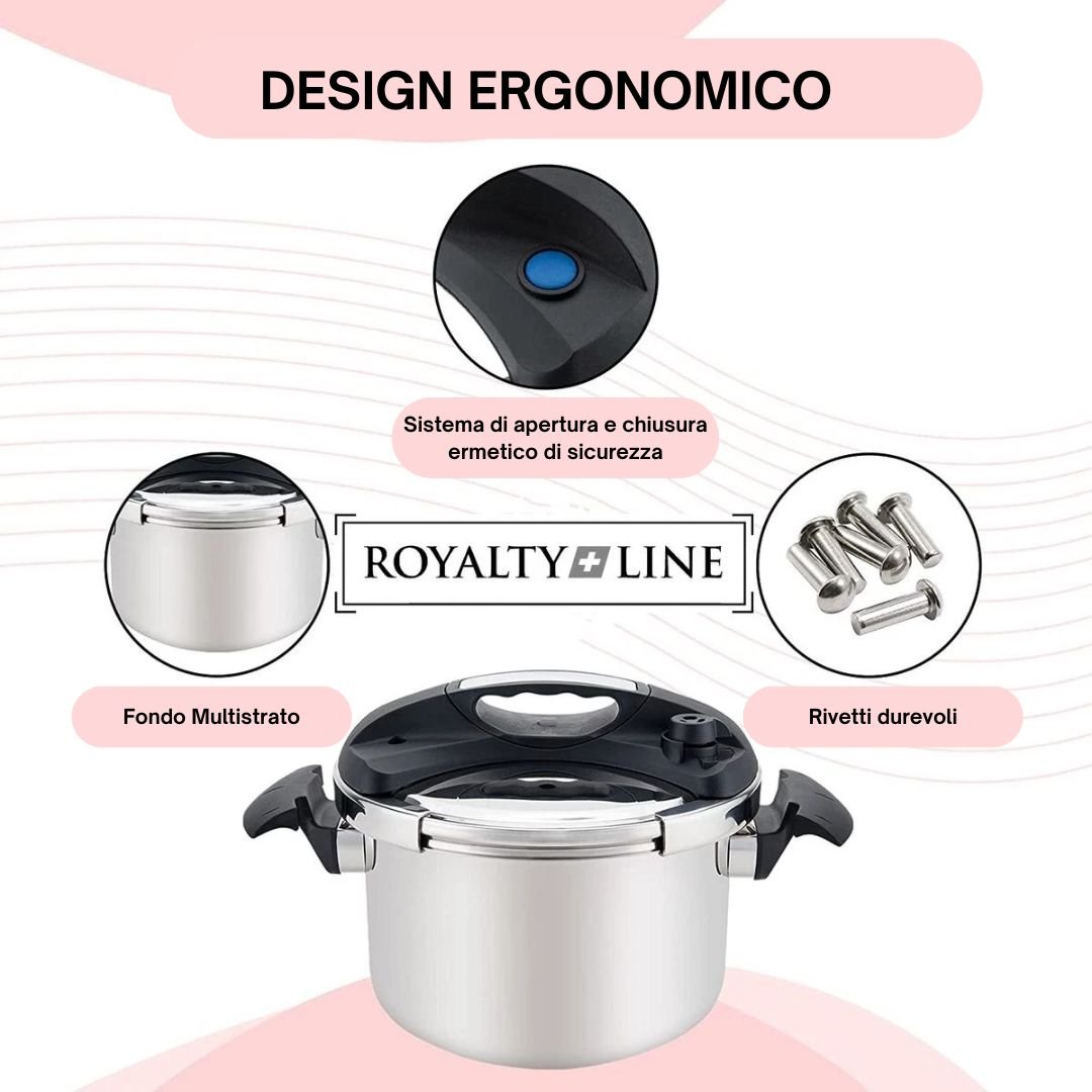 Pentola a Pressione – Acciaio Inox da 6L, 8L, 10L - | SOLO PER TE ITALIA