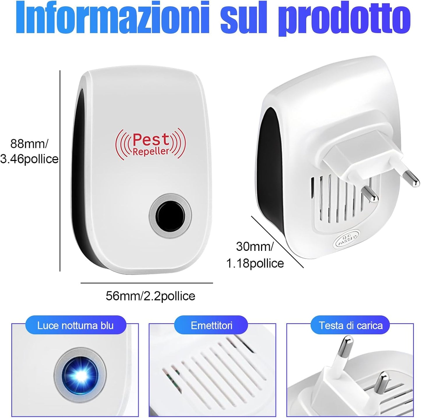 Repellente ad Ultrasuoni per Topi e Antizanzare – Protezione Sicura ed Efficace - | SOLO PER TE ITALIA