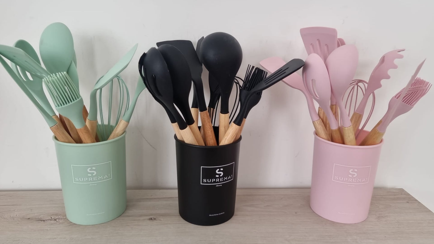 Set Mestoli in Silicone 11 Pezzi – Eleganza e Praticità per la Tua Cucina - | SOLO PER TE ITALIA