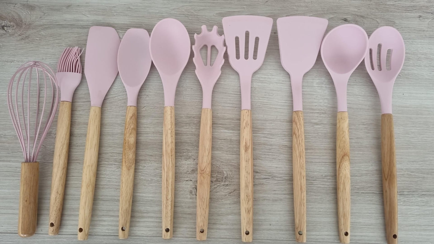Set Mestoli in Silicone 11 Pezzi – Eleganza e Praticità per la Tua Cucina - | SOLO PER TE ITALIA