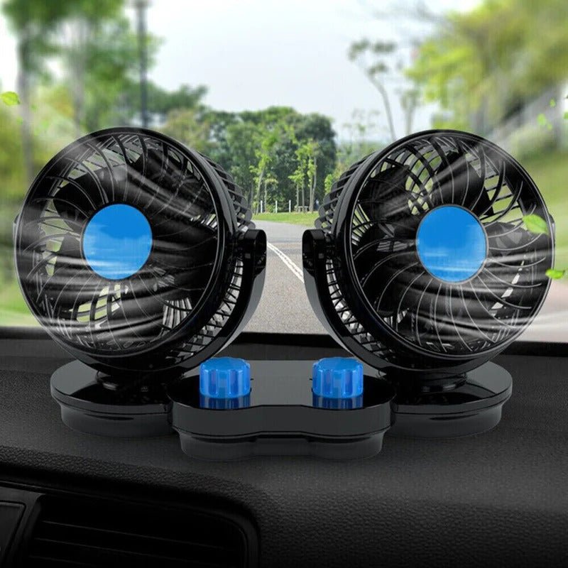 Ventilatore Portatile Da Auto 12V con 2 Ventole Orientabili 🔄 | Ideale per Viaggi in Camper e Camion - | SOLO PER TE ITALIA