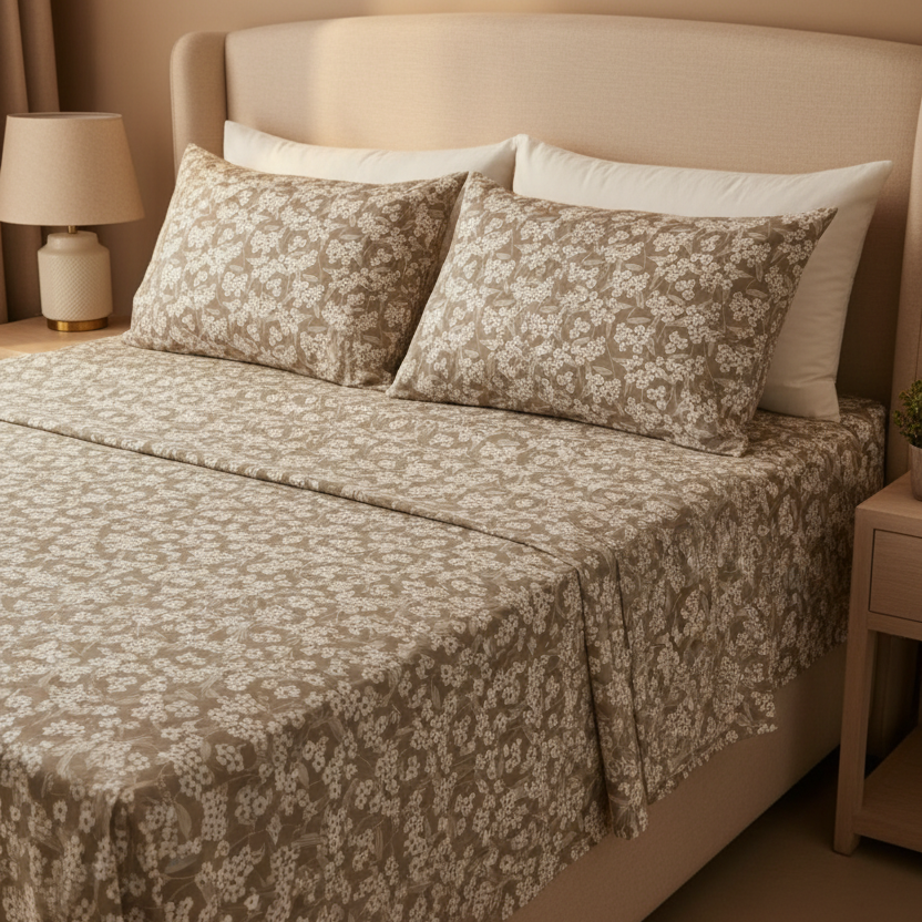 Completo Letto Matrimoniale 100% cotone Camilla