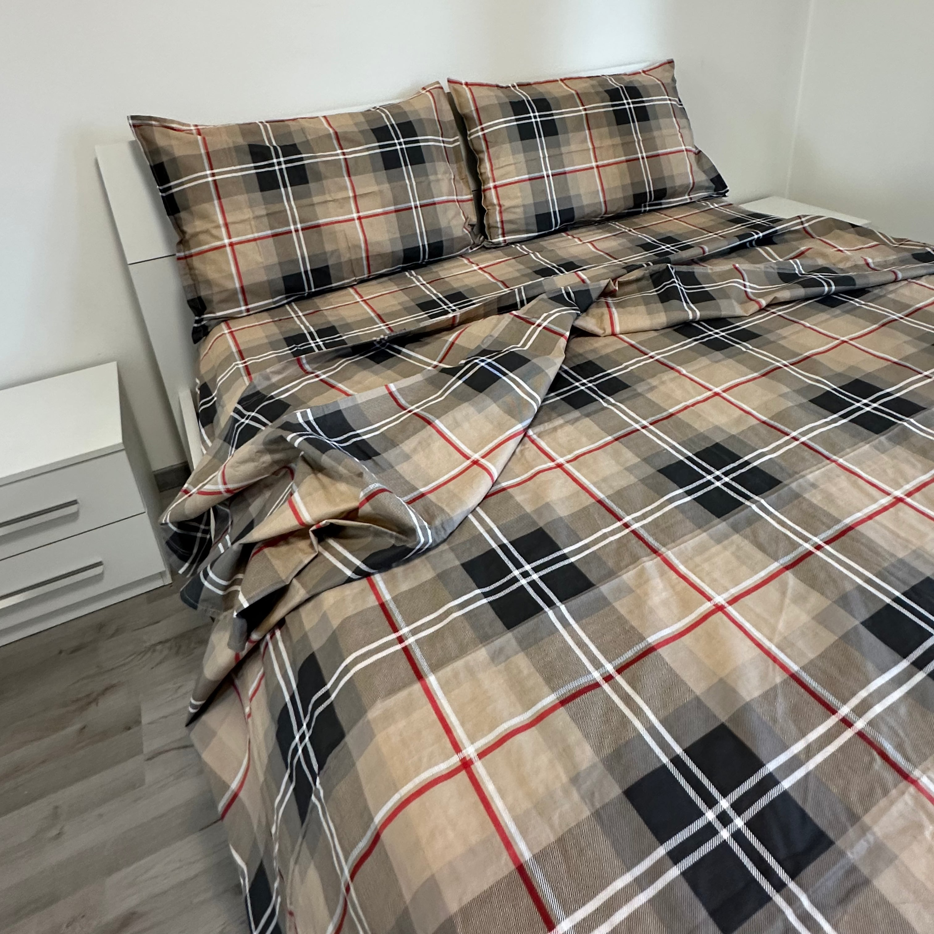 Completo Letto Matrimoniale 100% cotone Quadratoni