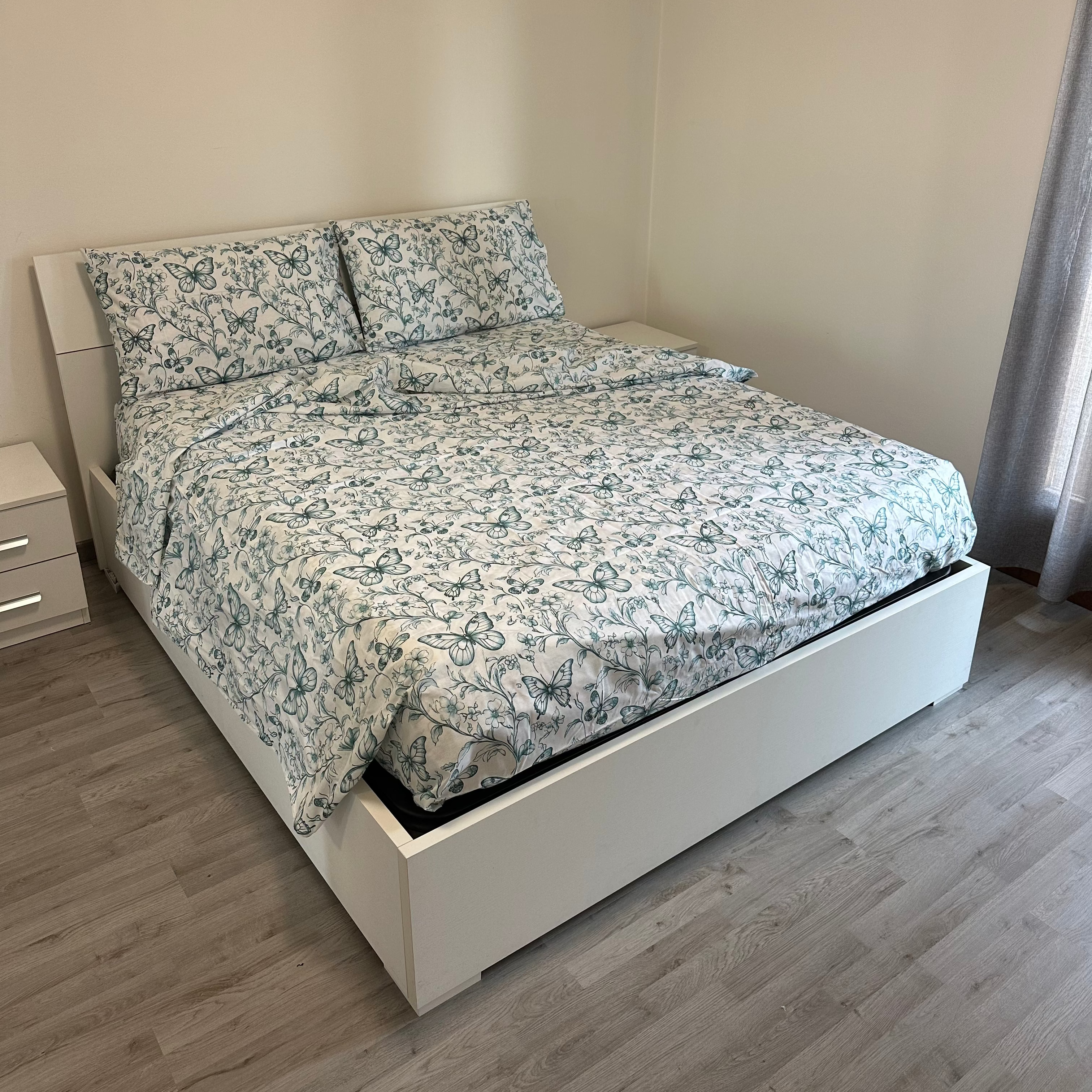 Completo Letto Matrimoniale 100% cotone Farfalle