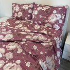 Completo Letto Matrimoniale 100% cotone Peonie