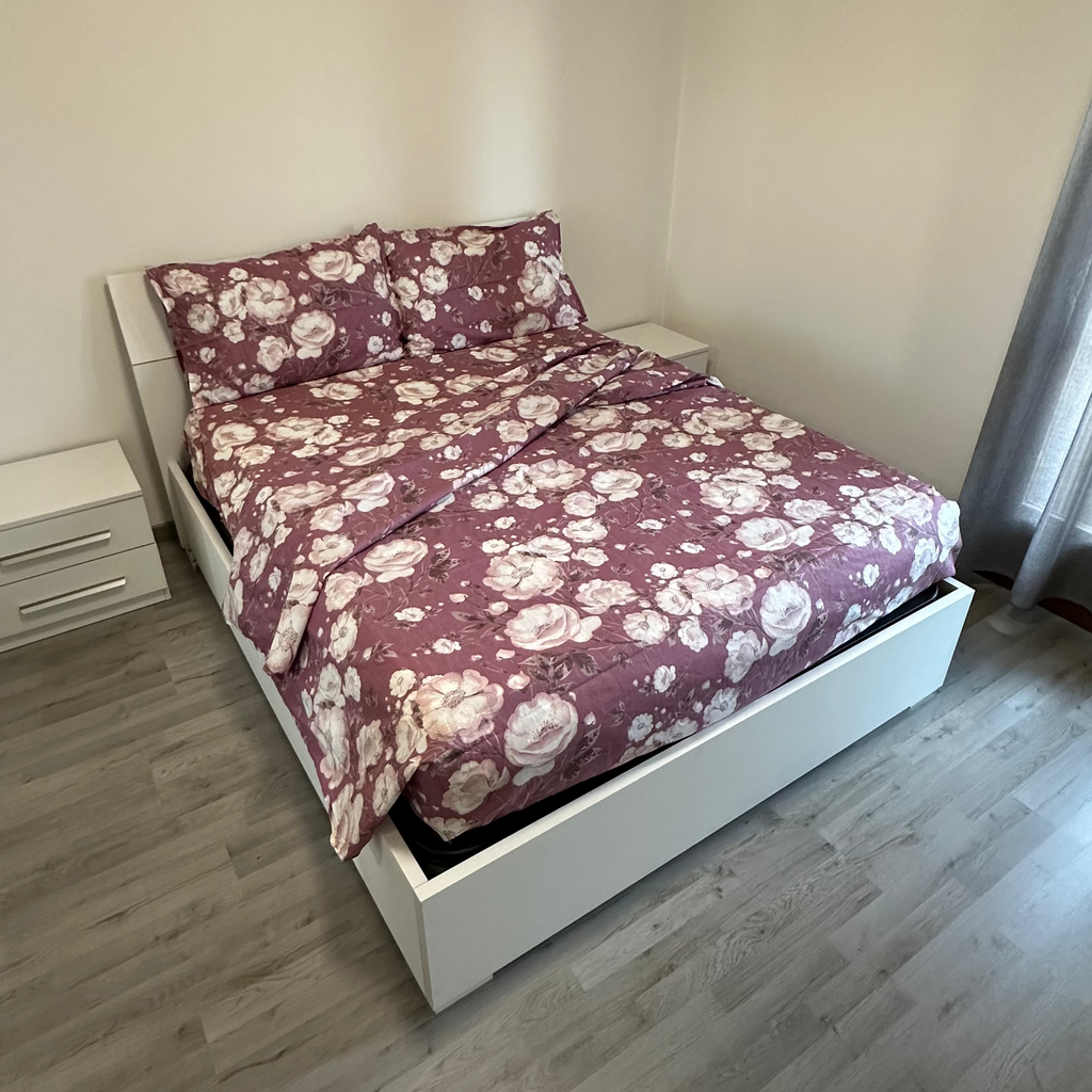 Completo Letto Matrimoniale 100% cotone Peonie