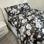 Completo Letto Matrimoniale 100% cotone Peonie