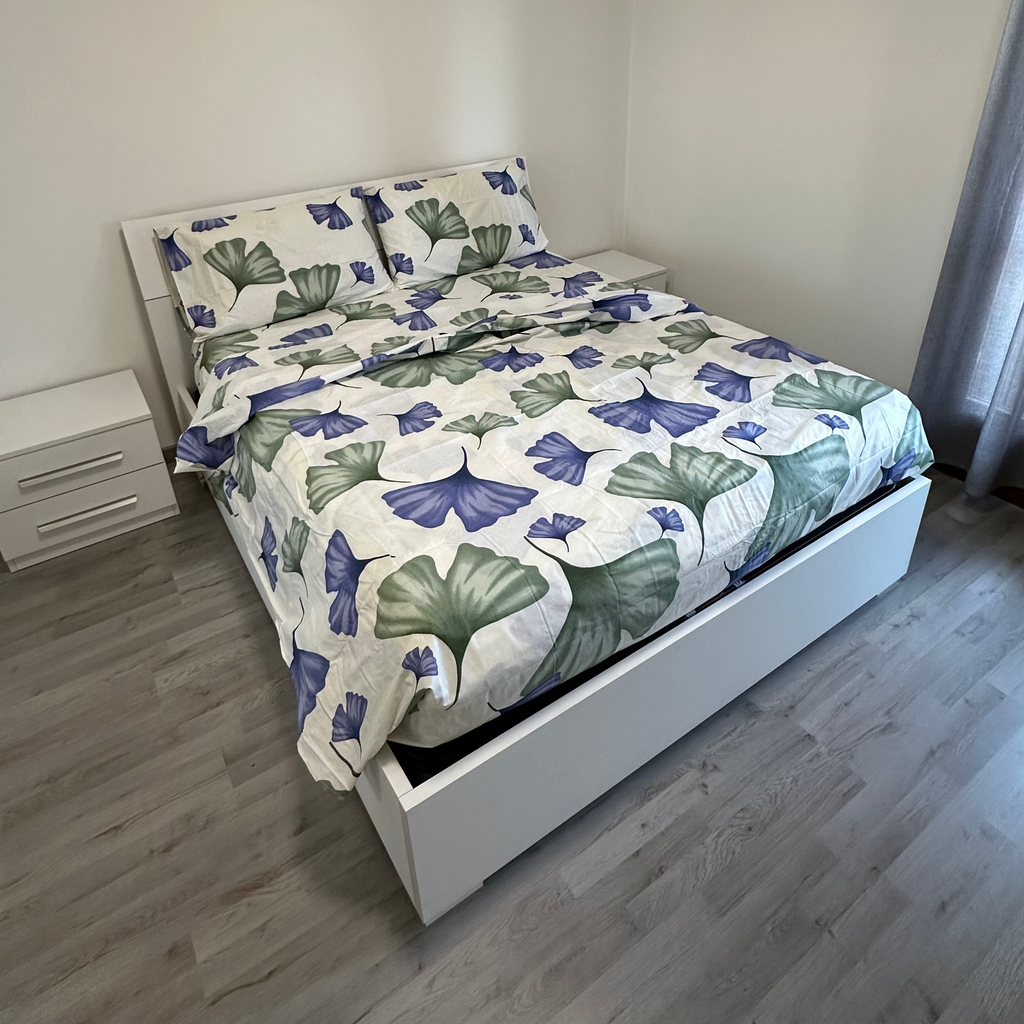 Completo Letto Matrimoniale 100% cotone Ventagli