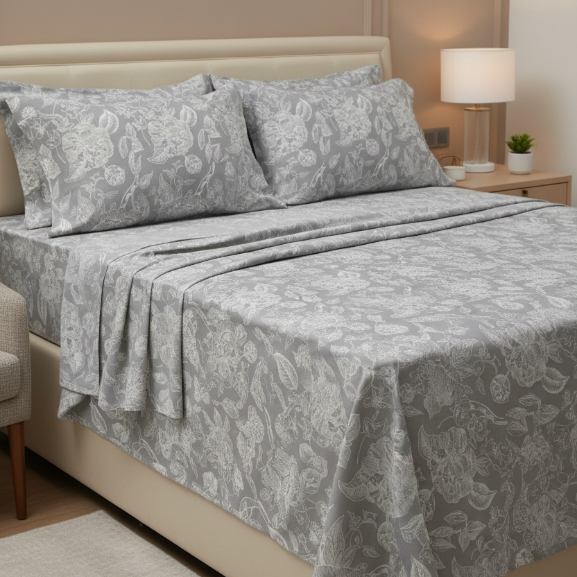 Completo Letto Matrimoniale 100% cotone Lucilla