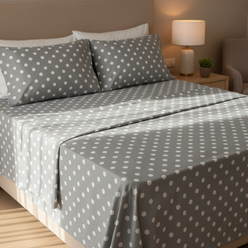 Completo Letto Matrimoniale 100% cotone Ludovica