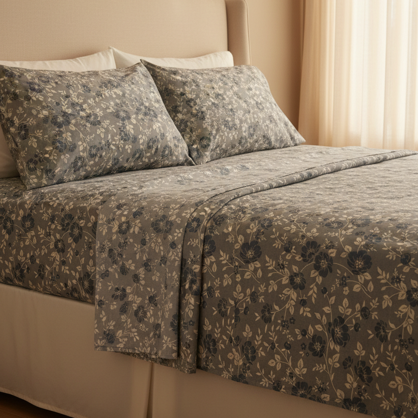 Completo Letto Matrimoniale 100% cotone Rossella
