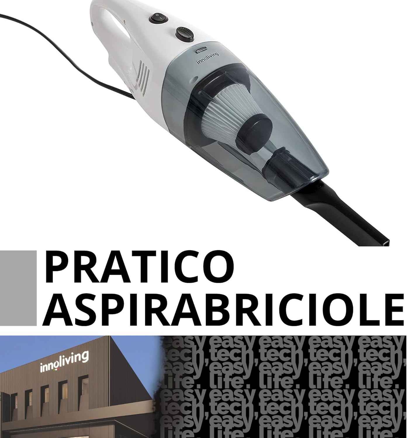 Aspirapolvere 2 in 1 Senza Sacco – Scopa Elettrica e Aspirabriciole - | SOLO PER TE ITALIA