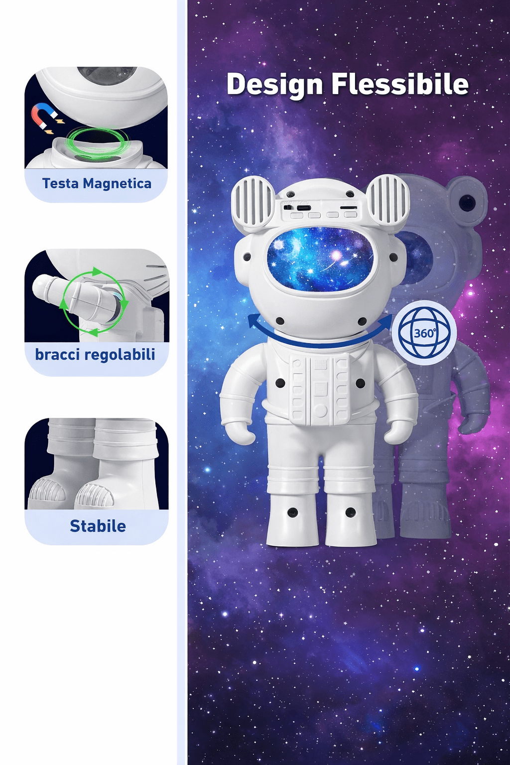 Astro Robot - Lampada magica + Cassa Bluetooth - | SOLO PER TE ITALIA