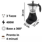 Caffettiera Elettrica 3 Tazze – Design Classico, Tecnologia Moderna - | SOLO PER TE ITALIA