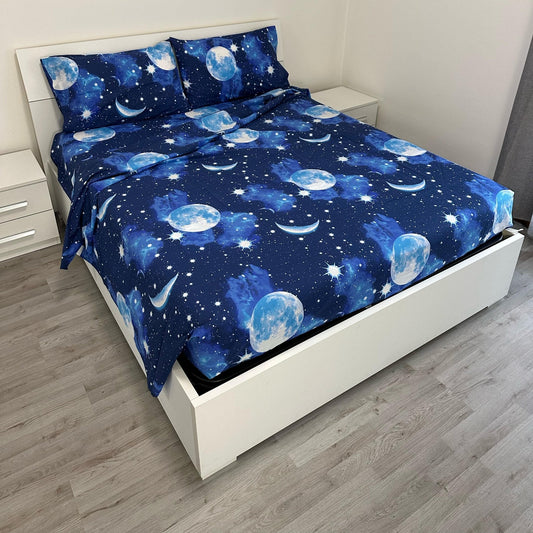 Completo Letto Matrimoniale 100% cotone Cielo Stellato - | SOLO PER TE ITALIA