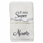 Coppia Asciugamani Il mio Super Nonno (viso + ospite) online - | SOLO PER TE ITALIA