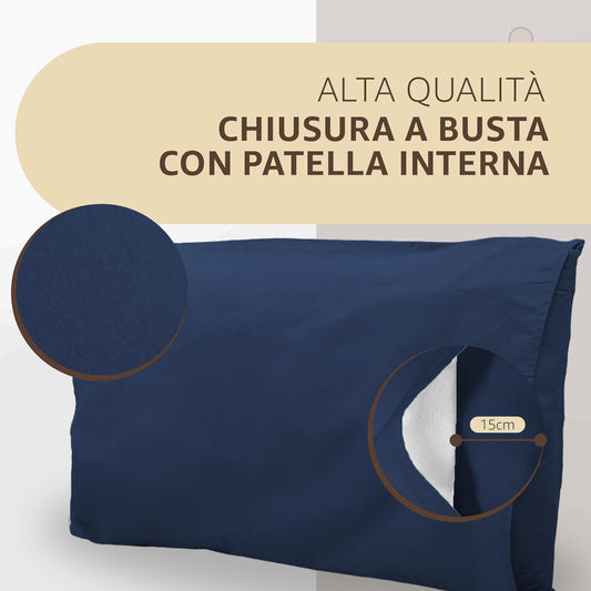 Coppia Federe Percallino in Cotone 100% – Morbidezza Made in Italy - | SOLO PER TE ITALIA