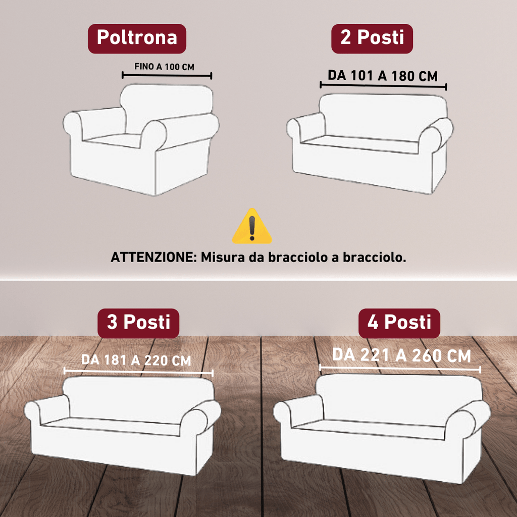 Copridivano Universale GOLD PREMIUM - Elasticizzato e Universale - | SOLO PER TE ITALIA