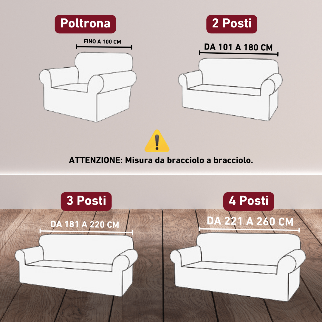 Copridivano Universale GOLD PREMIUM - Elasticizzato e Universale - | SOLO PER TE ITALIA