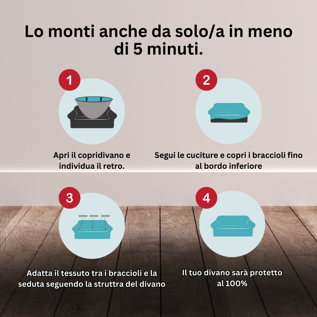 Copridivano Universale GOLD PREMIUM - Elasticizzato e Universale - | SOLO PER TE ITALIA