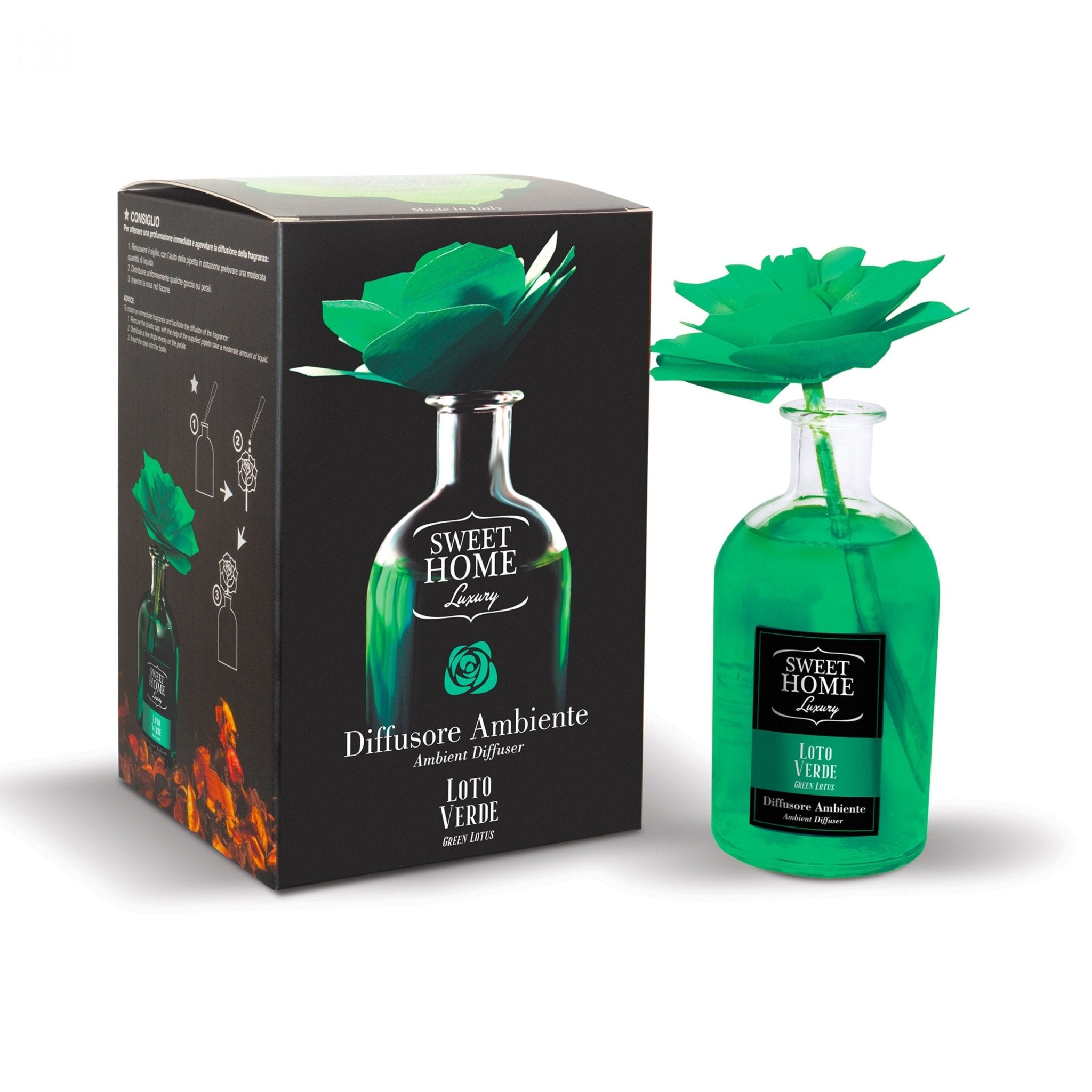Diffusore Ambiente 250ml con Fiore - Elegant Home Fragrance Diffuser - | SOLO PER TE ITALIA