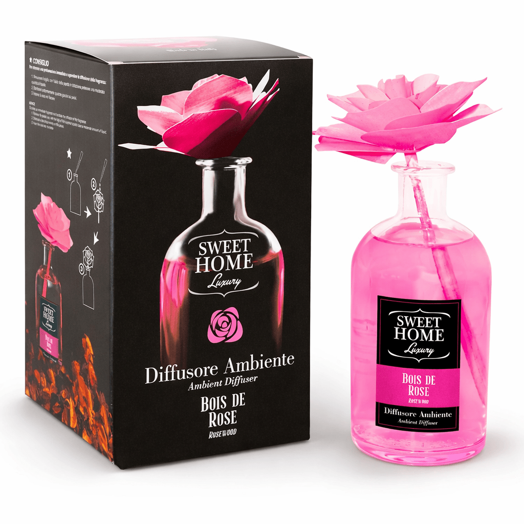 Diffusore Ambiente 250ml con Fiore - Elegant Home Fragrance Diffuser - | SOLO PER TE ITALIA