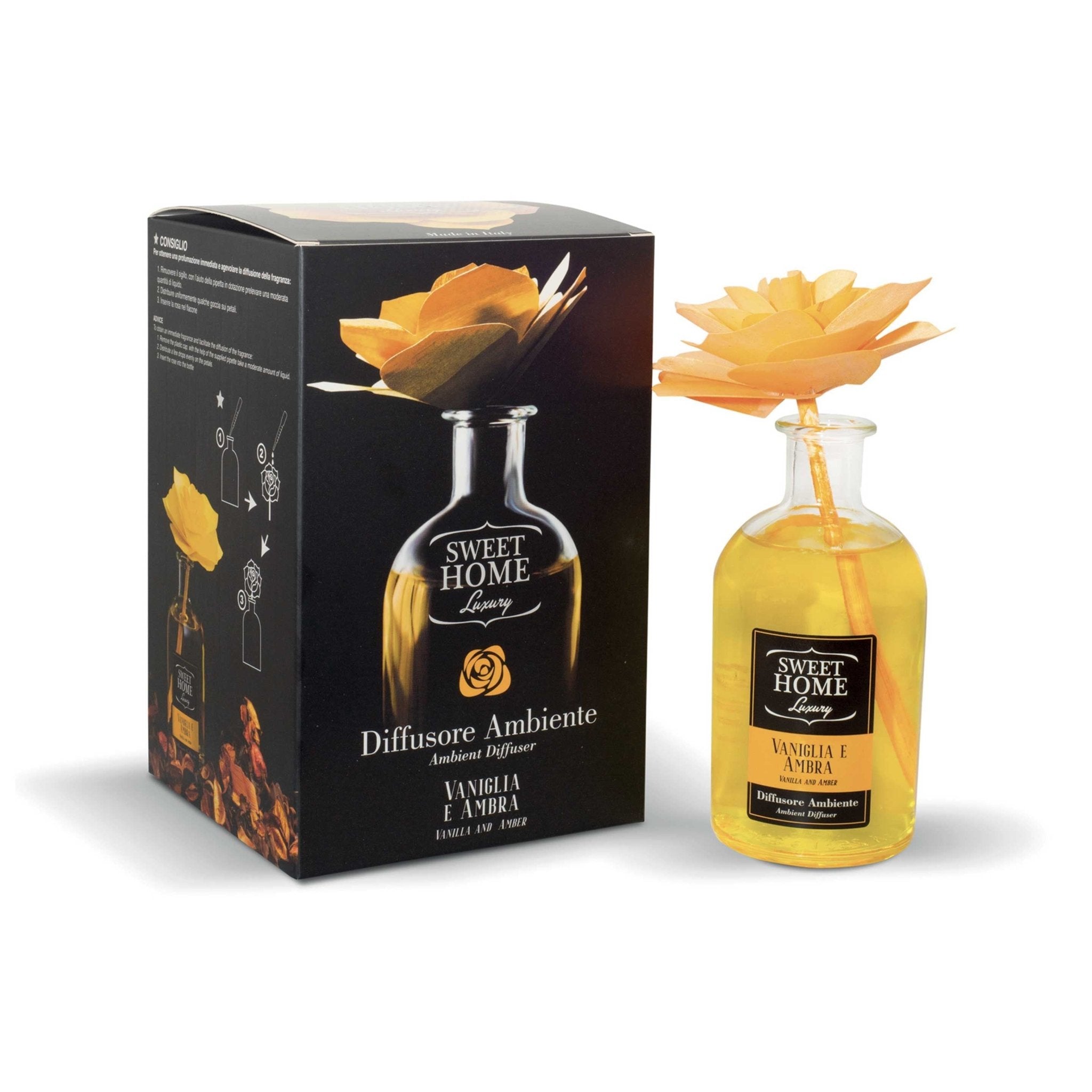 Diffusore Ambiente 250ml con Fiore - Elegant Home Fragrance Diffuser - | SOLO PER TE ITALIA