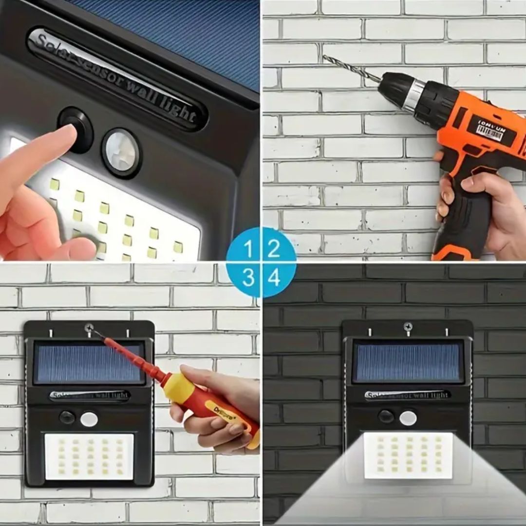 Lampada da Parete LED Solare con Sensore di Movimento - | SOLO PER TE ITALIA