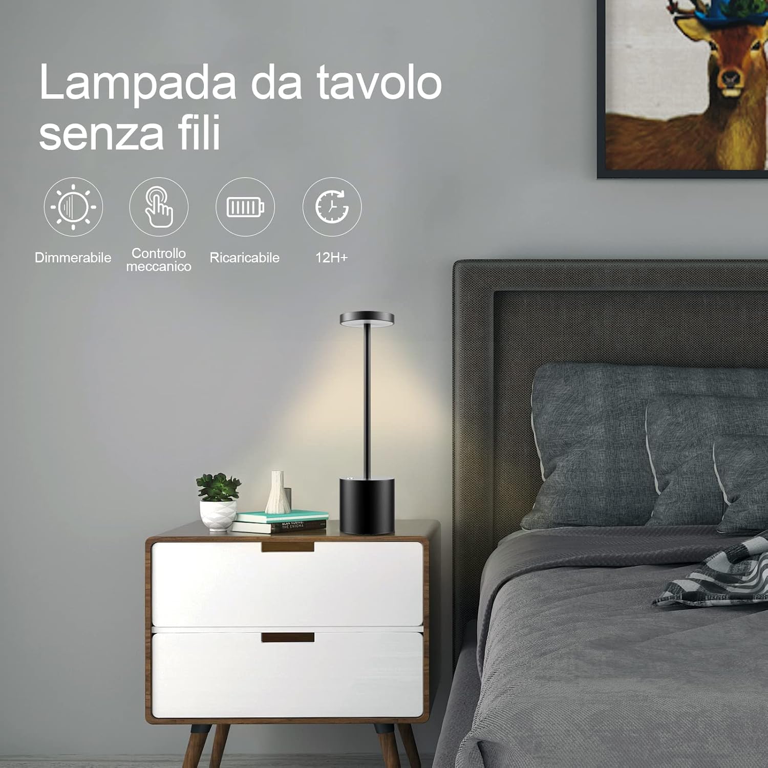 Lampada da Tavolo Senza Fili LED Ricaricabile – Acquista Online - | SOLO PER TE ITALIA