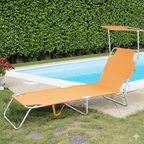 Lettino prendisole pieghevole con parasole regolabile - | SOLO PER TE ITALIA