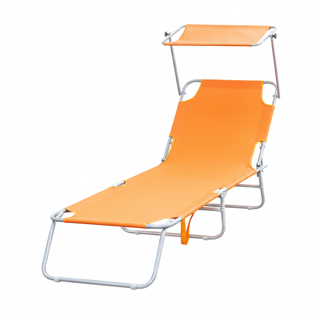 Lettino prendisole pieghevole con parasole regolabile - | SOLO PER TE ITALIA