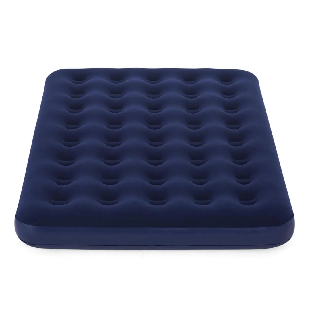 Materasso gonfiabile blu floccato matrimoniale con pompa – Bestway