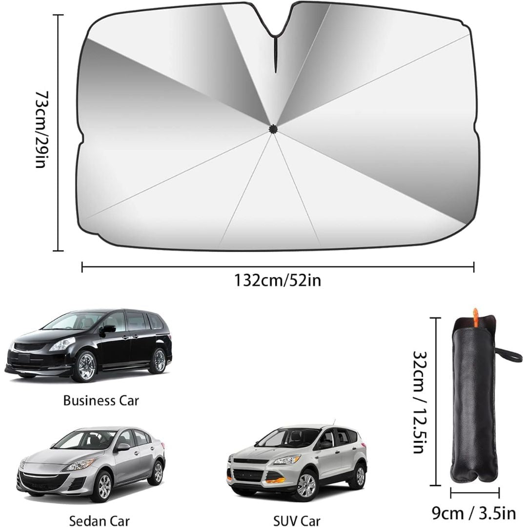 Ombrello parasole auto – Protezione solare efficace per il tuo parabrezza - | SOLO PER TE ITALIA