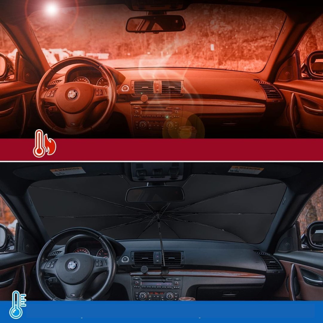 Ombrello parasole auto – Protezione solare efficace per il tuo parabrezza - | SOLO PER TE ITALIA