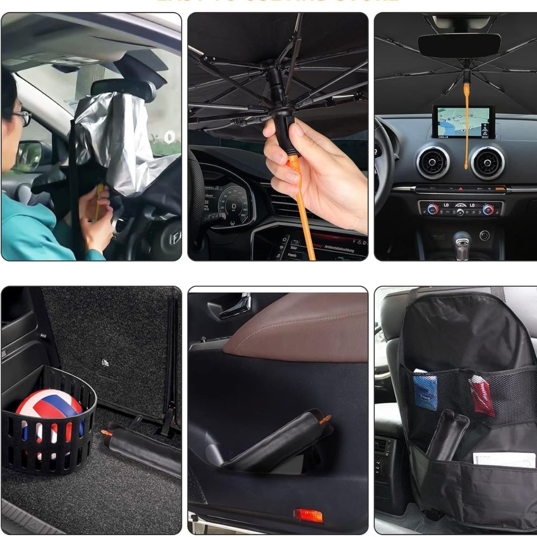 Ombrello parasole auto – Protezione solare efficace per il tuo parabrezza - | SOLO PER TE ITALIA