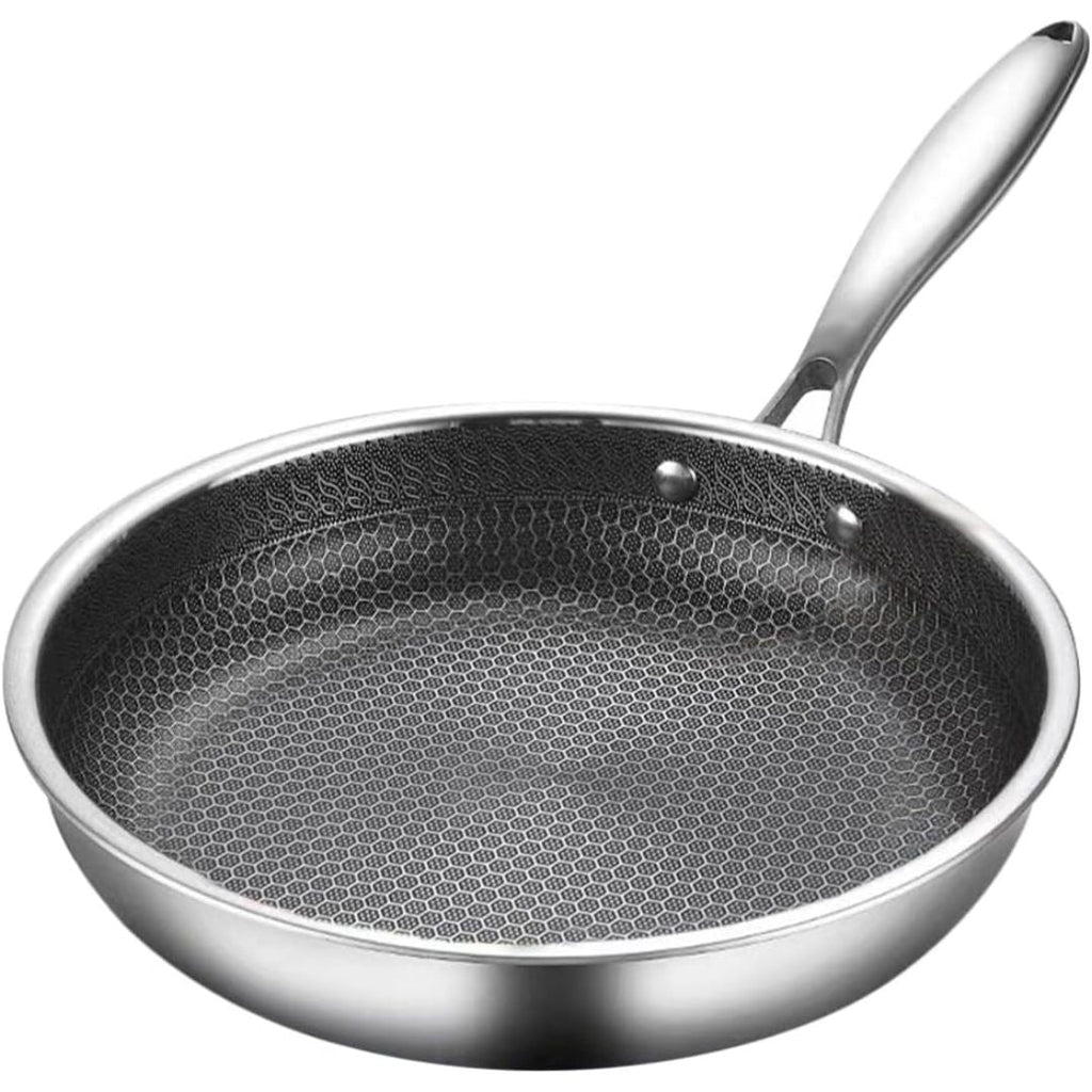 Padella Antiaderente a Nido d'Ape in Acciaio Inox – 24cm - | SOLO PER TE ITALIA