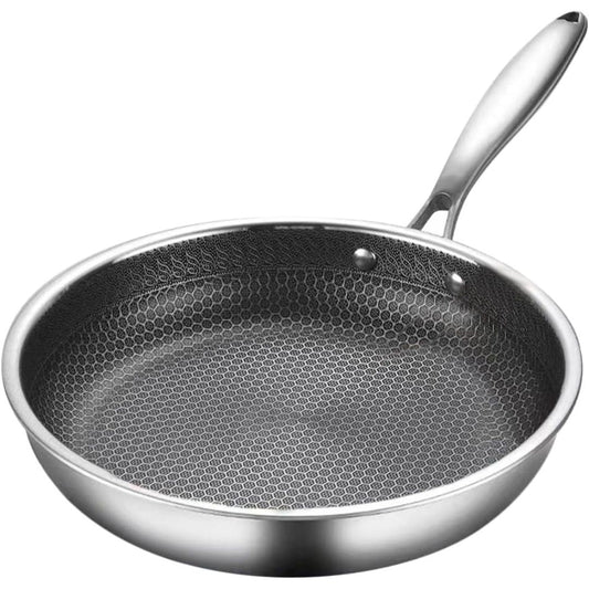 Padella Antiaderente a Nido d'Ape in Acciaio Inox – 24cm - | SOLO PER TE ITALIA