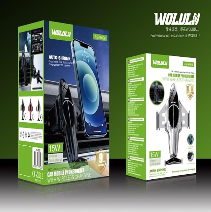 Porta Cellulare Auto con Ricarica Wireless 15W – Supporto Magnetico Universale - | SOLO PER TE ITALIA