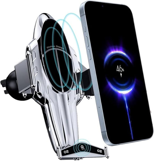 Porta Cellulare Auto con Ricarica Wireless 15W – Supporto Magnetico Universale - | SOLO PER TE ITALIA