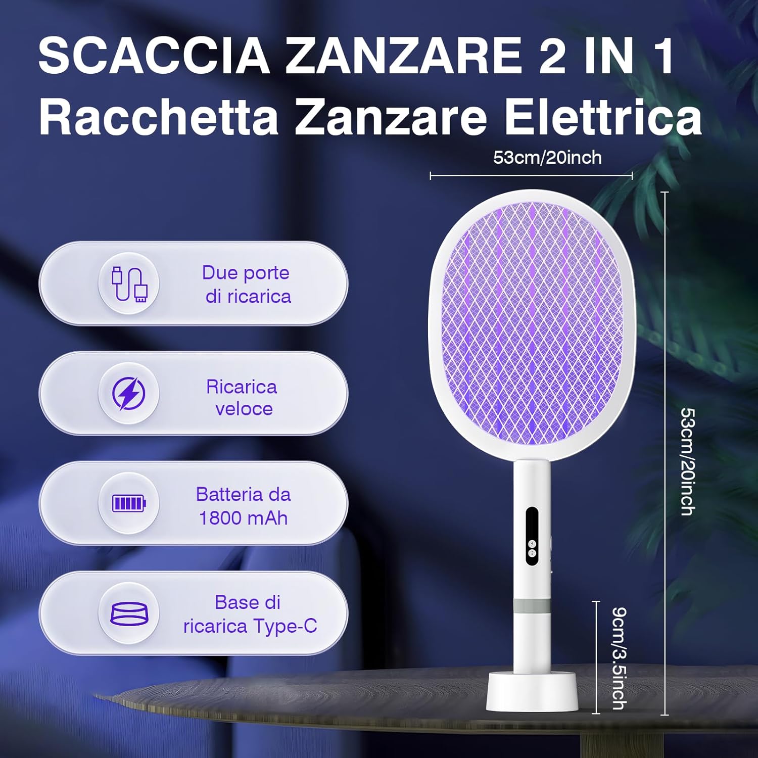 Racchetta Elettrica Antizanzare 4000V – Sicura, Potente e Portatile - | SOLO PER TE ITALIA