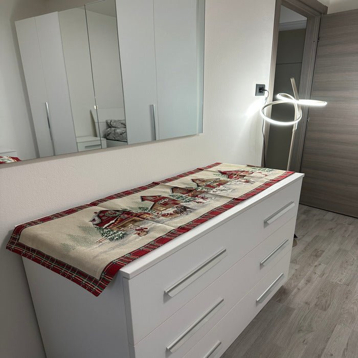 Runner natalizio in jacquard 40×140 cm – eleganza per la tavola delle feste - | SOLO PER TE ITALIA